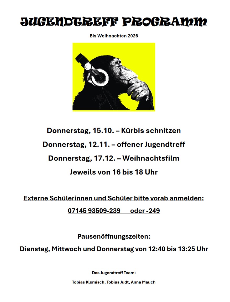 Aktuelles Programm Jugendtreff bis Weihnachten 2025