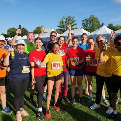 Das Laufteam der AHWerner-Schule nach dem Lauf