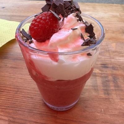 Ein leckerer Himbeersmoothie